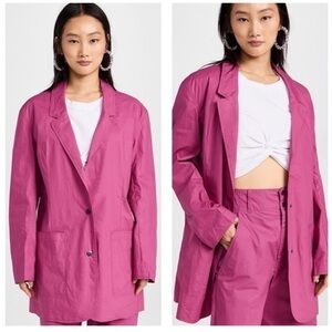 Isabel Marant 34 US 2 NWT Unstructured Relaxed Cotton Blazer‎ Women Fuschia